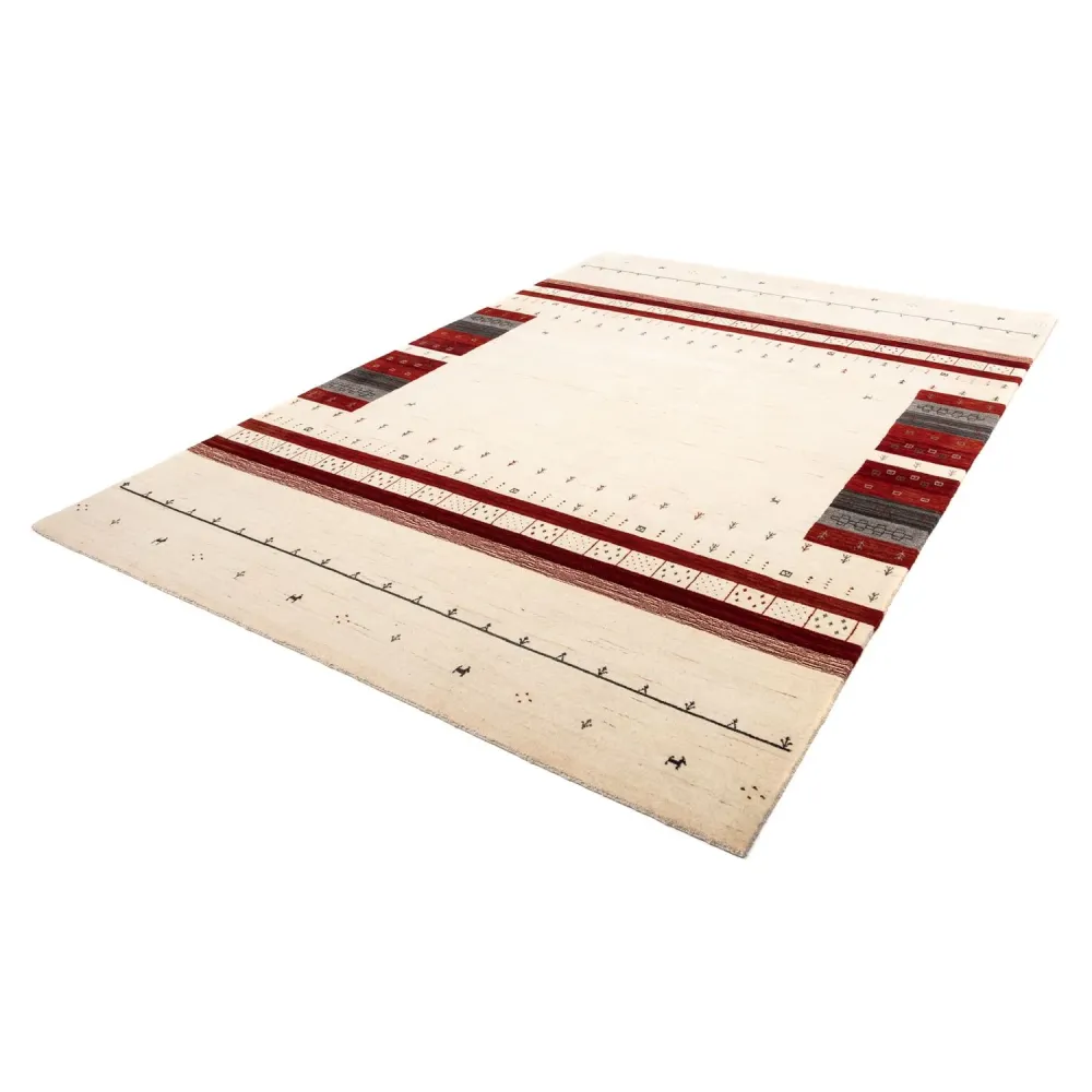 Gabbeh teppe - Loribaft persisk teppe - 298 x 201 cm - beige
