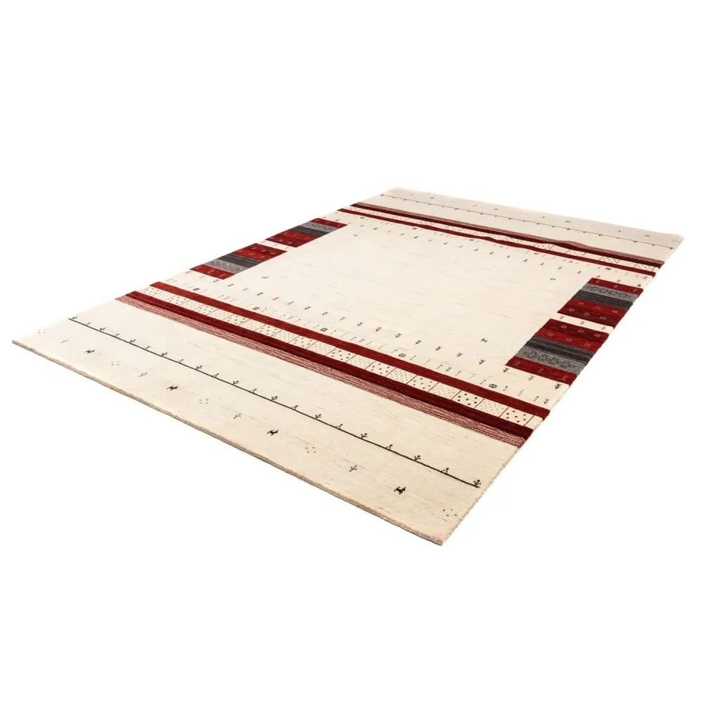 Gabbeh teppe - Loribaft persisk teppe - 298 x 200 cm - beige