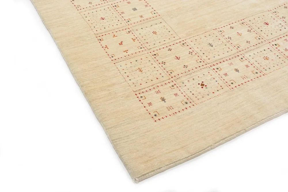 Gabbeh teppe - Loribaft persisk teppe - 299 x 202 cm - natur