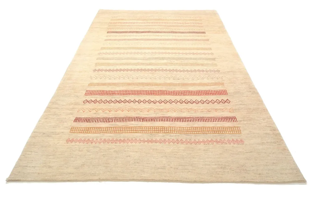 Gabbeh teppe - Loribaft persisk teppe - 301 x 205 cm - sand