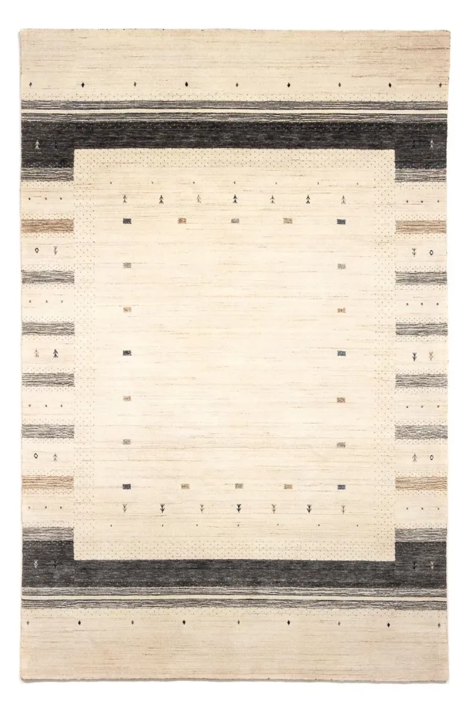 Gabbeh teppe - Loribaft persisk teppe - 303 x 201 cm - beige