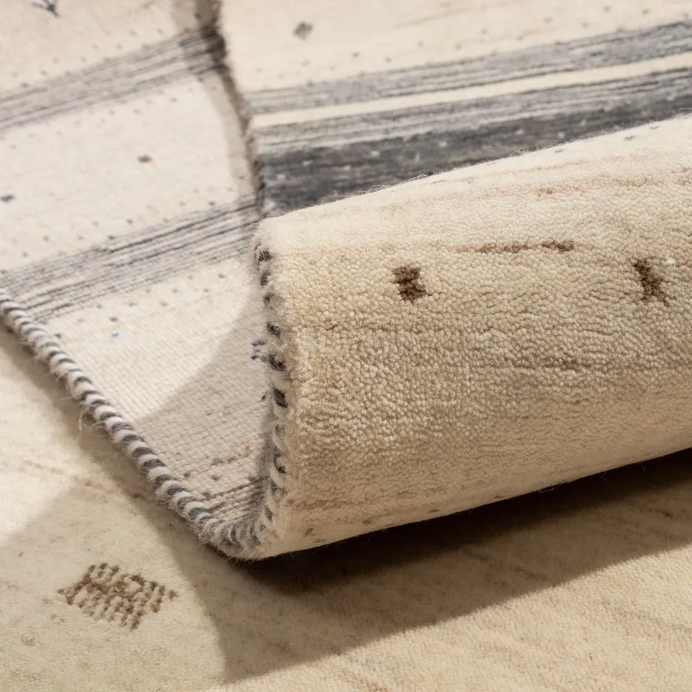 Gabbeh teppe - Loribaft persisk teppe - 303 x 201 cm - beige
