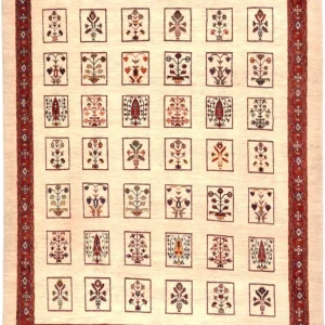 Gabbeh teppe - Loribaft persisk teppe - 326 x 261 cm - rød