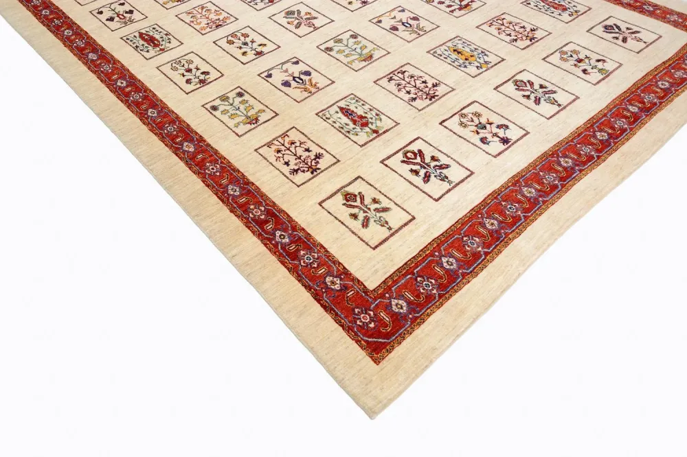 Gabbeh teppe - Loribaft persisk teppe - 326 x 261 cm - rød