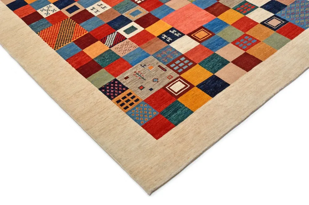 Gabbeh teppe - Loribaft persisk teppe - 327 x 224 cm - flerfarget