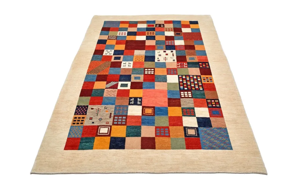 Gabbeh teppe - Loribaft persisk teppe - 327 x 224 cm - flerfarget