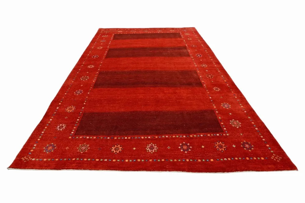Gabbeh teppe - Loribaft persisk teppe - 332 x 230 cm - rød