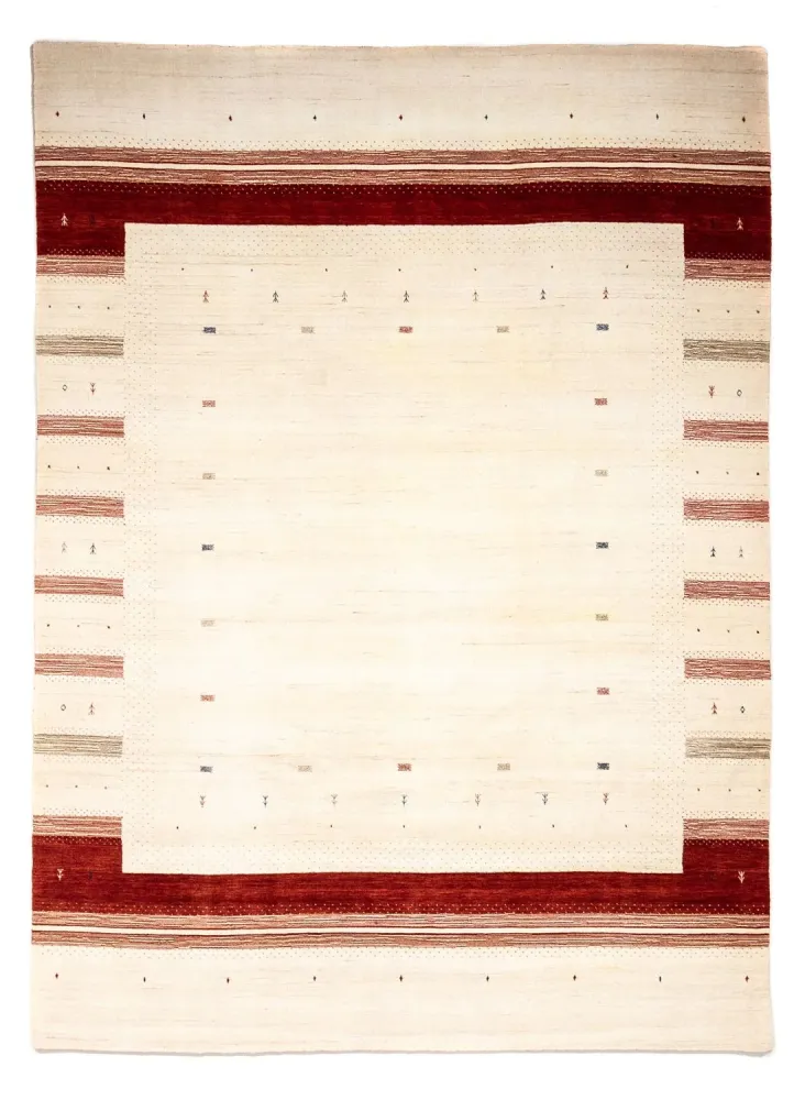 Gabbeh teppe - Loribaft persisk teppe - 346 x 254 cm - beige