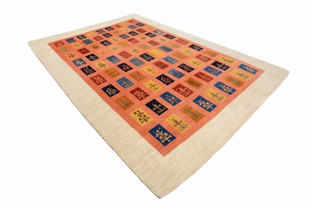 Gabbeh teppe - Loribaft persisk teppe - 355 x 249 cm - oransje