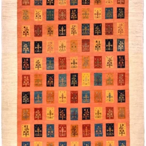 Gabbeh teppe - Loribaft persisk teppe - 355 x 249 cm - oransje