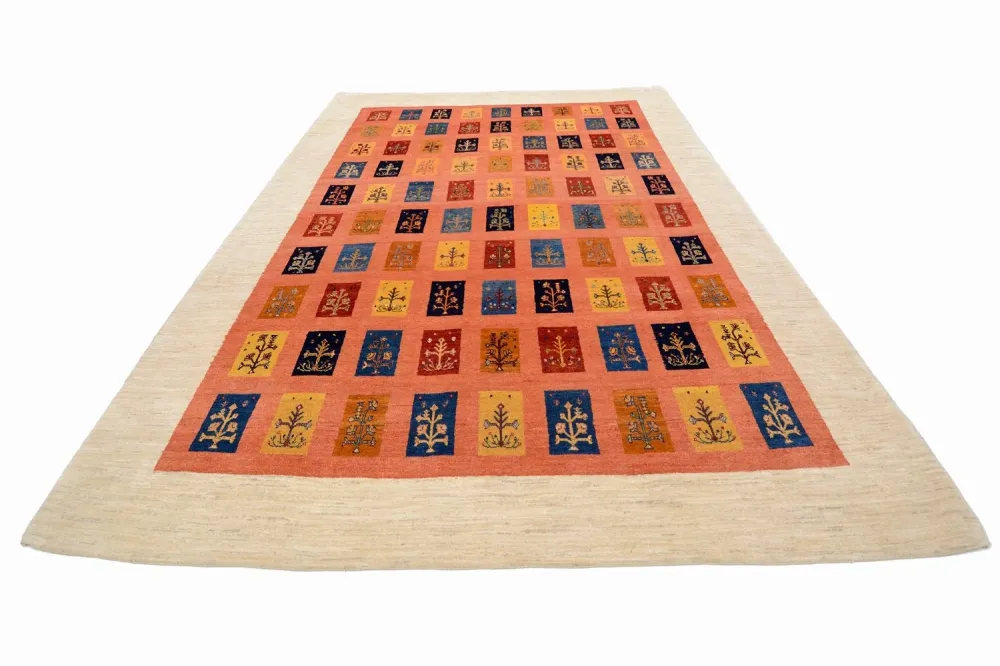 Gabbeh teppe - Loribaft persisk teppe - 355 x 249 cm - oransje