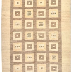 Gabbeh teppe - Loribaft persisk teppe - 384 x 265 cm - lysebrun