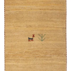 Gabbeh teppe - Loribaft persisk teppe - 60 x 40 cm - krem