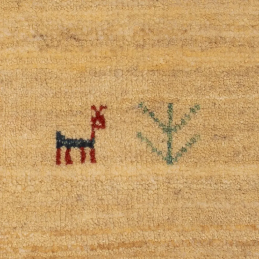 Gabbeh teppe - Loribaft persisk teppe - 60 x 40 cm - krem