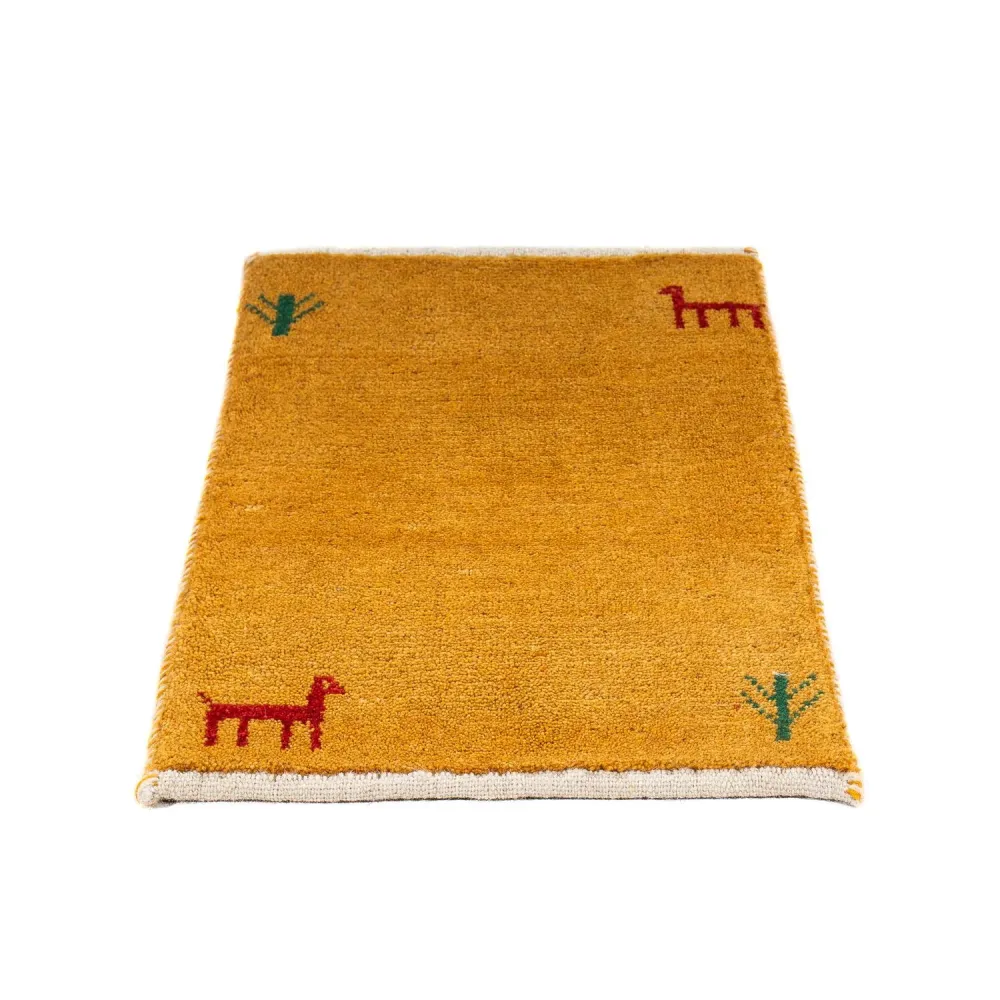 Gabbeh teppe - Loribaft persisk teppe - 60 x 40 cm - oransje