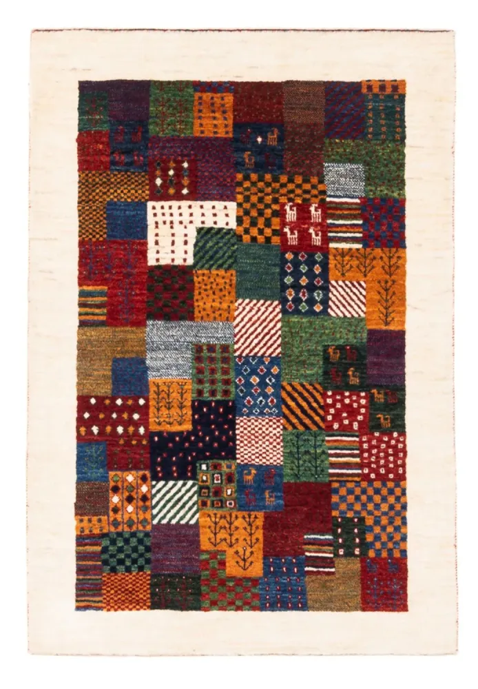 Gabbeh teppe - Loribaft persisk teppe - Royal - 124 x 85 cm - flerfarget