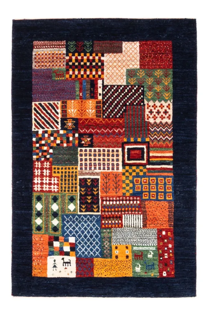 Gabbeh teppe - Loribaft persisk teppe - Royal - 123 x 84 cm - flerfarget
