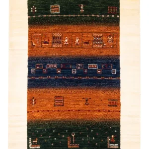 Gabbeh teppe - Loribaft persisk teppe - Royal - 129 x 88 cm - flerfarget