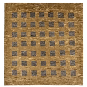 Gabbeh teppe - Loribaft persisk teppe square - 200 x 194 cm - mørk beige