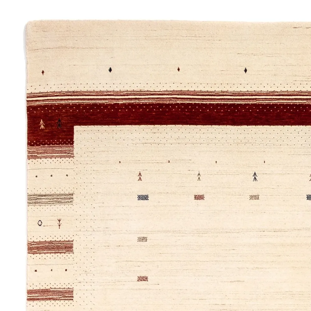 Gabbeh teppe - Loribaft persisk teppe square - 255 x 255 cm - beige