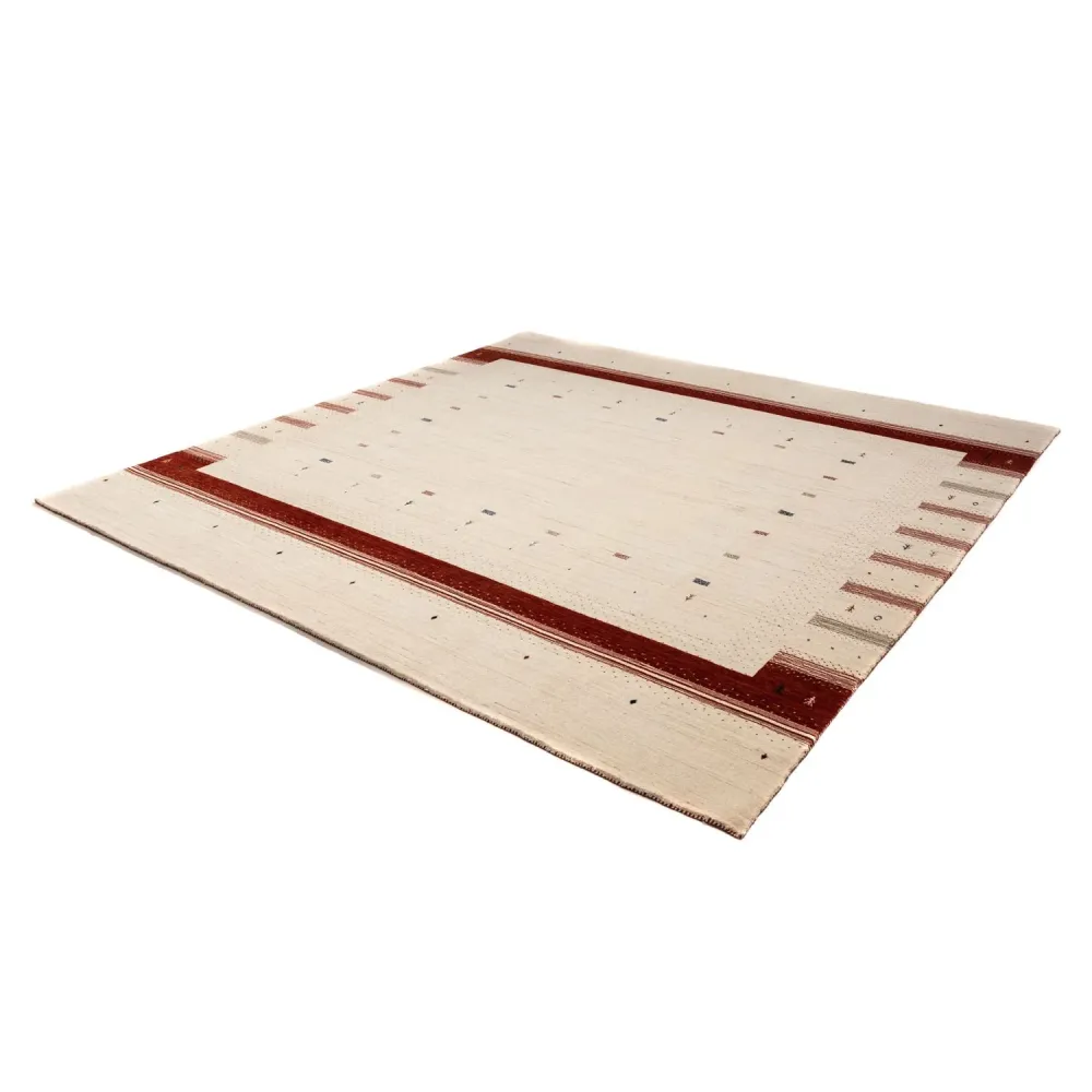 Gabbeh teppe - Loribaft persisk teppe square - 255 x 255 cm - beige