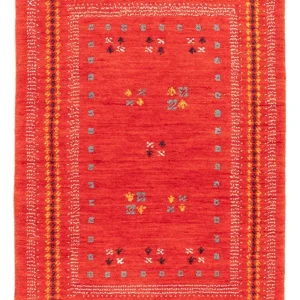 Gabbeh teppe - Loribaft Softy - 90 x 60 cm - rød