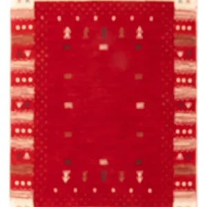 Gabbeh teppe - Loribaft Softy - 90 x 60 cm - rød