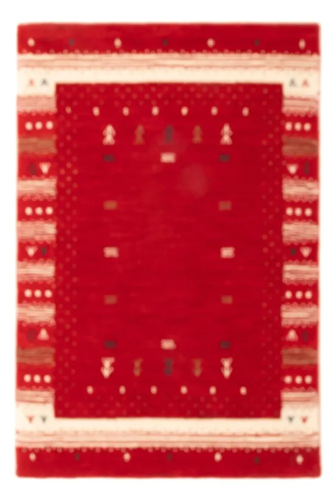 Gabbeh teppe - Loribaft Softy - 90 x 60 cm - rød