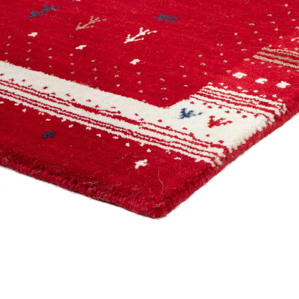 Gabbeh teppe - Loribaft Softy - 90 x 60 cm - rød