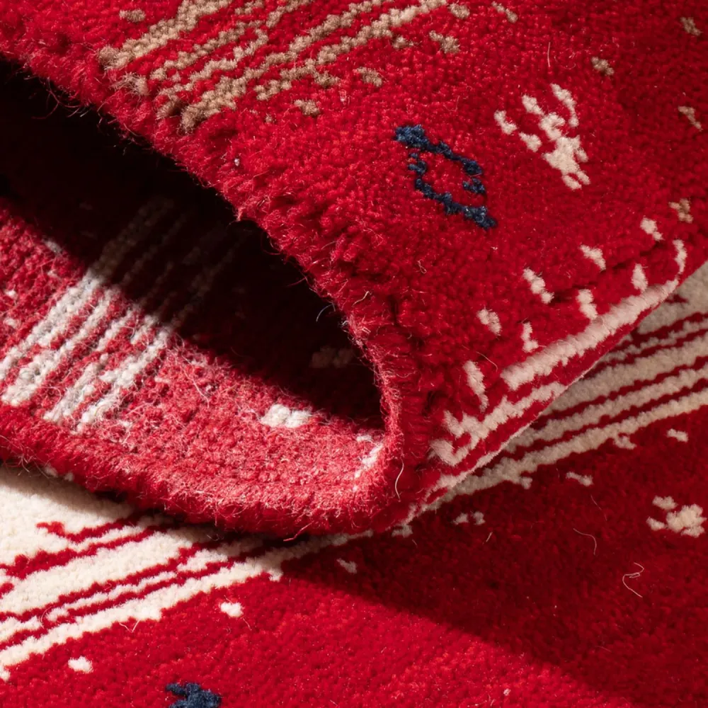 Gabbeh teppe - Loribaft Softy - 90 x 60 cm - rød