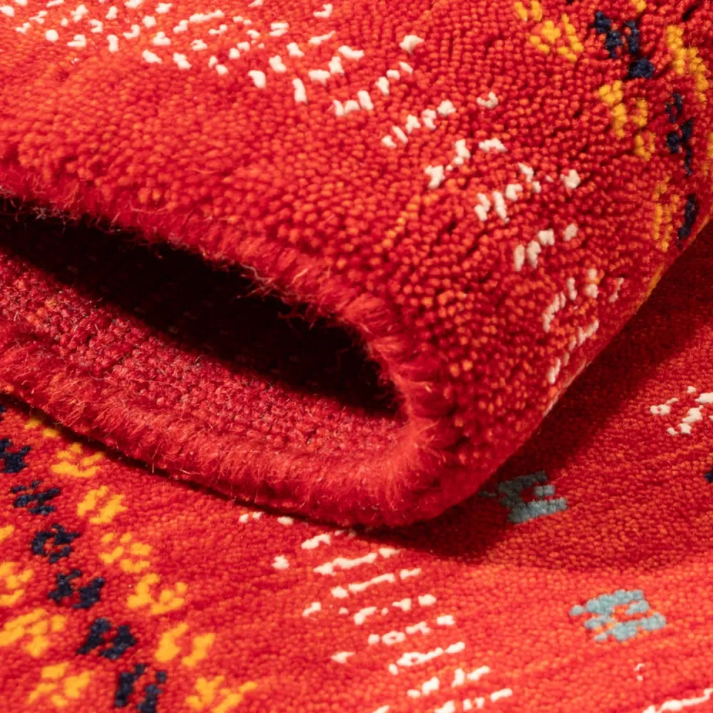 Gabbeh teppe - Loribaft Softy - 90 x 60 cm - rød