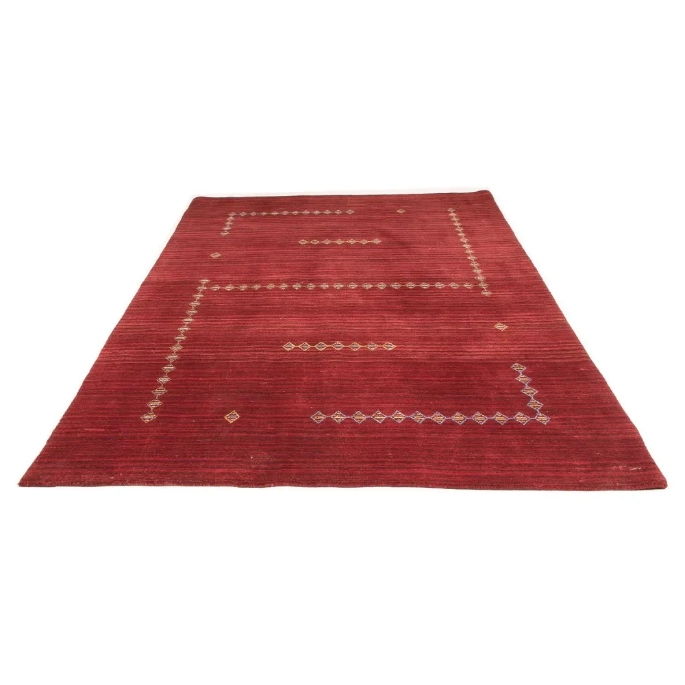 Gabbeh teppe - Loribaft Softy - 240 x 170 cm - mørk rød