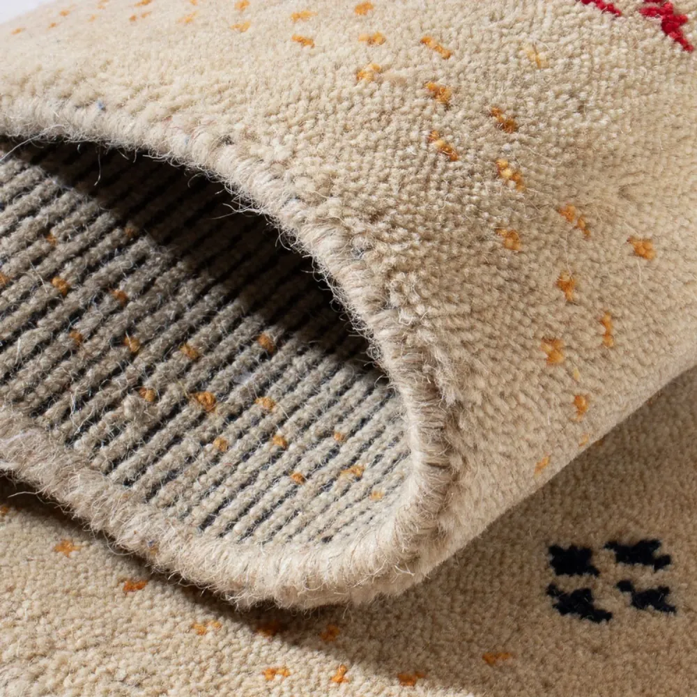 Gabbeh teppe - Loribaft Softy - 90 x 60 cm - beige