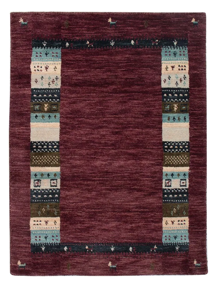Gabbeh teppe - Loribaft Softy - 90 x 60 cm - karamell
