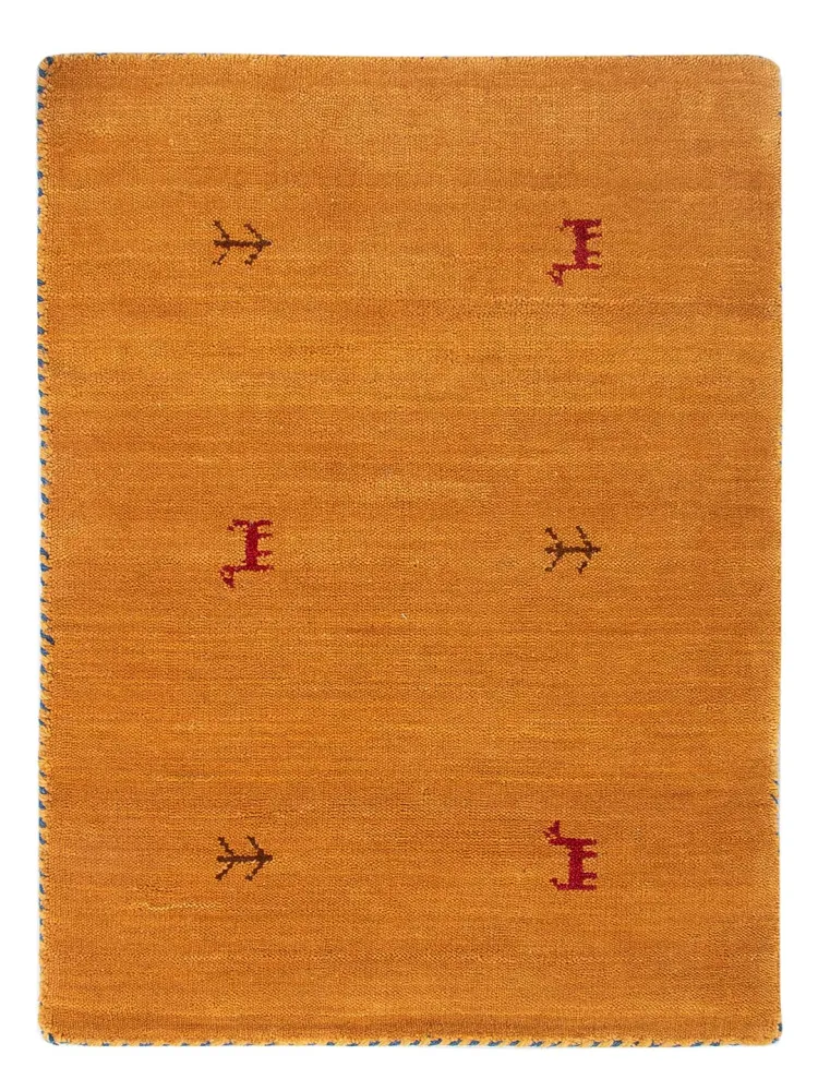 Gabbeh teppe - Loribaft Softy - 90 x 60 cm - karamell