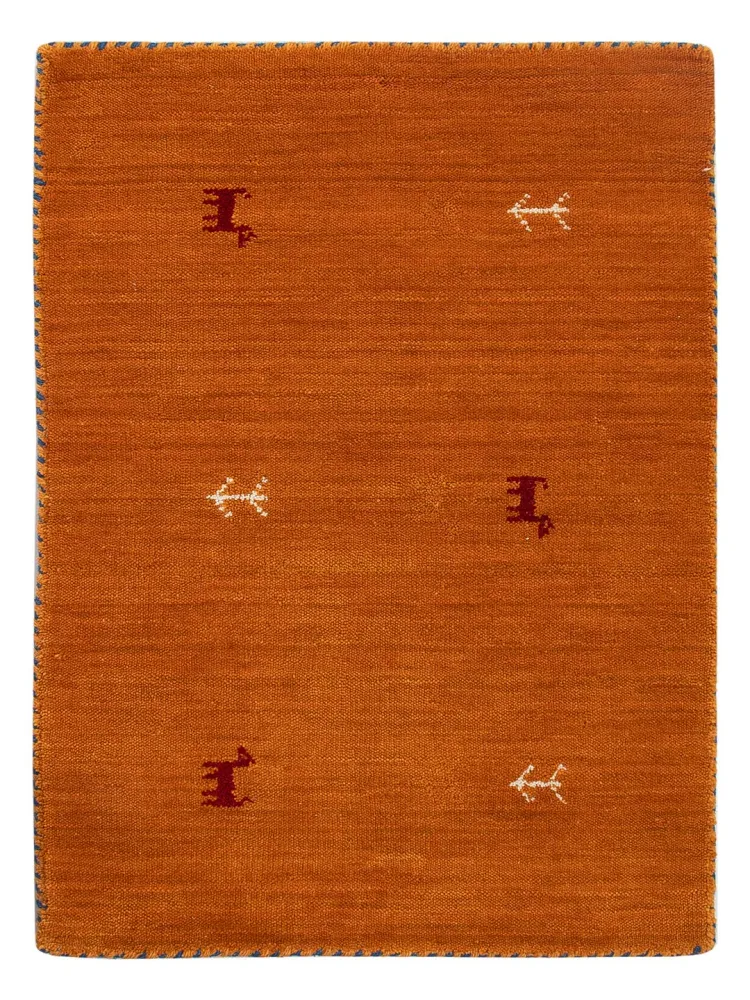 Gabbeh teppe - Loribaft Softy - 90 x 60 cm - karamell