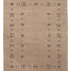 Gabbeh teppe - Loribaft Softy - 90 x 60 cm - karamell