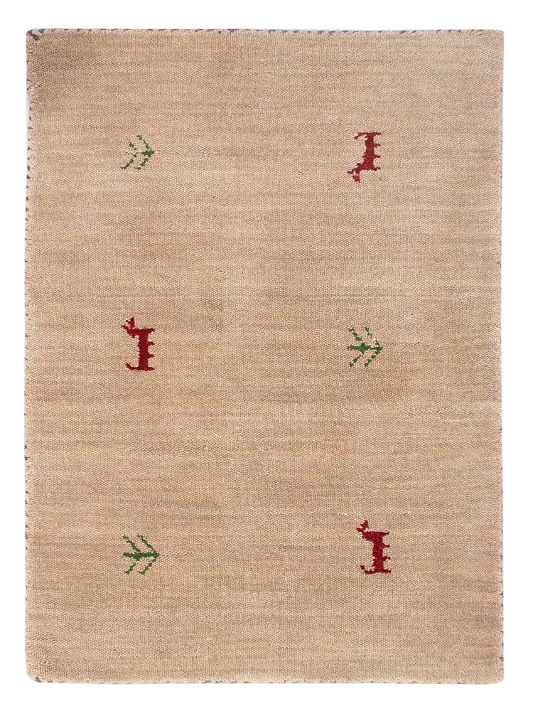 Gabbeh teppe - Loribaft Softy - 90 x 60 cm - karamell
