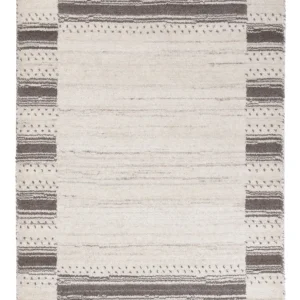 Gabbeh teppe - Loribaft Softy - 90 x 60 cm - naturhvit