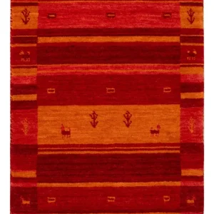 Gabbeh teppe - Softy - 90 x 60 cm - rød