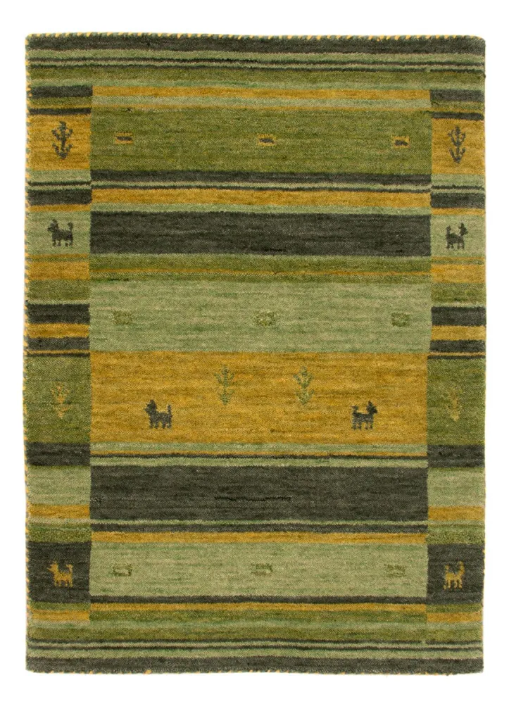 Gabbeh teppe - Softy - 90 x 60 cm - grønn