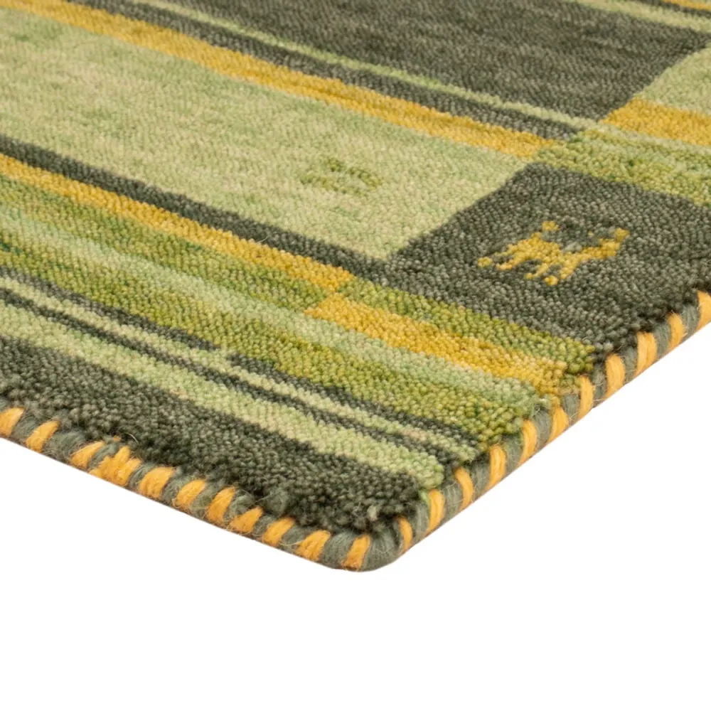 Gabbeh teppe - Softy - 90 x 60 cm - grønn