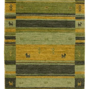 Gabbeh teppe - Softy - 90 x 60 cm - grønn