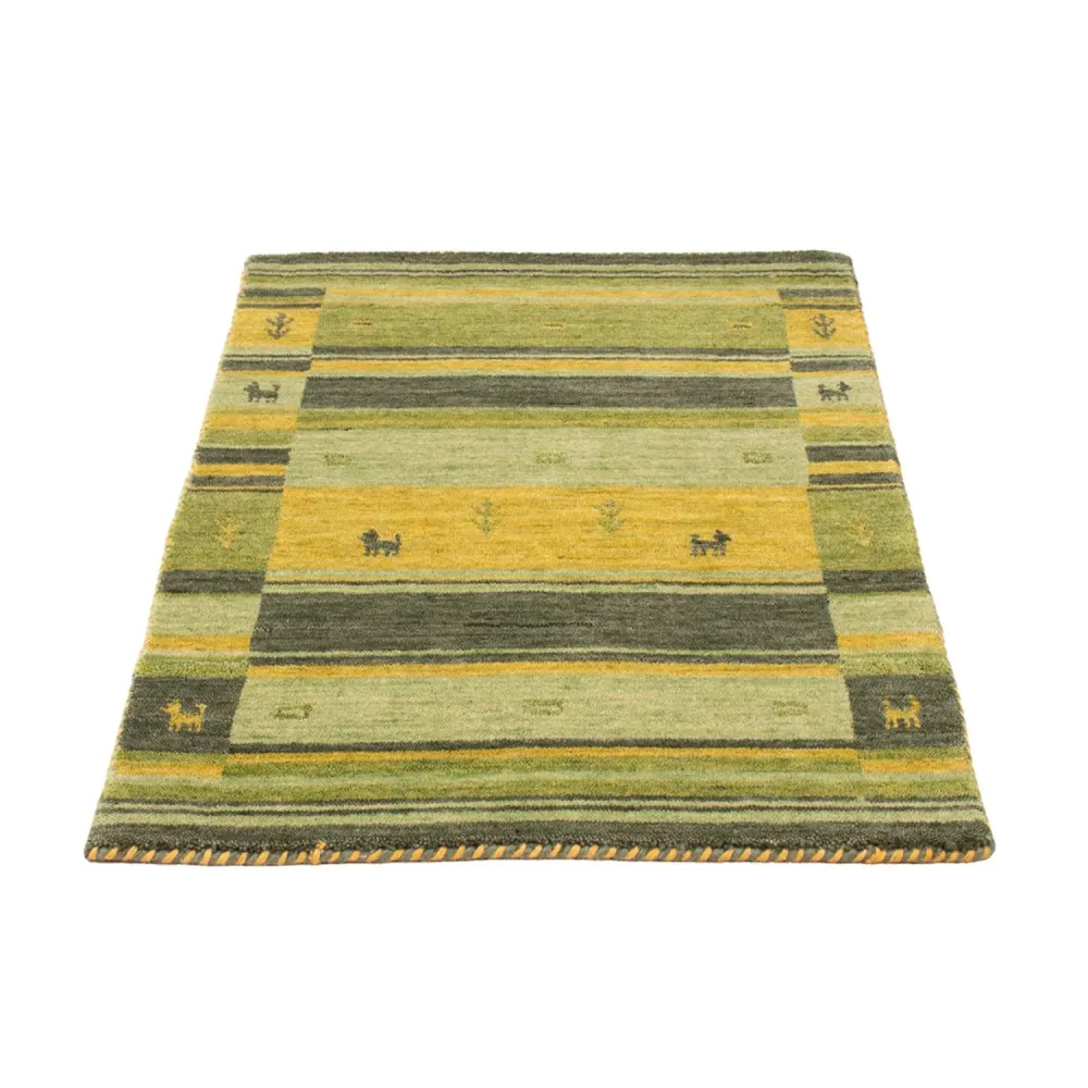 Gabbeh teppe - Softy - 90 x 60 cm - grønn