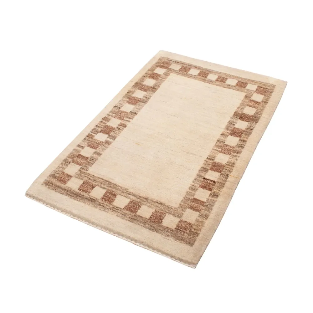 Gabbeh-teppe - persisk - 122 x 80 cm - beige