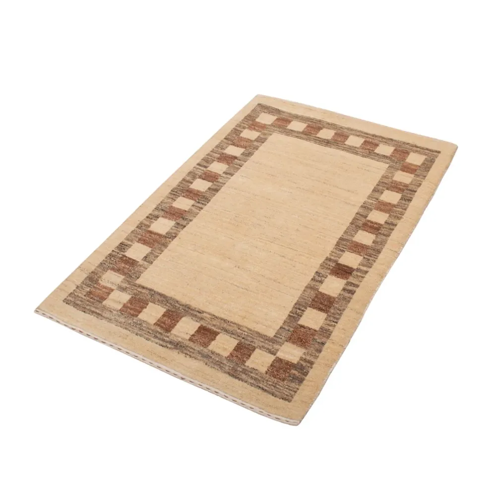 Gabbeh-teppe - persisk - 123 x 80 cm - beige