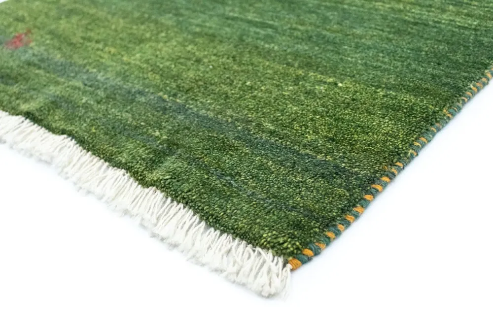 Gabbeh-teppe - persisk - 125 x 80 cm - grønn