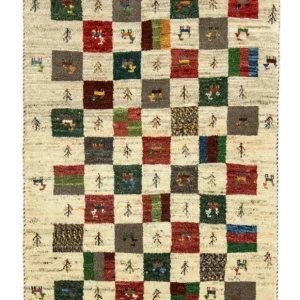 Gabbeh-teppe - persisk - 129 x 80 cm - farget