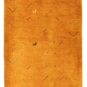 Gabbeh-teppe - persisk - 130 x 81 cm - gull