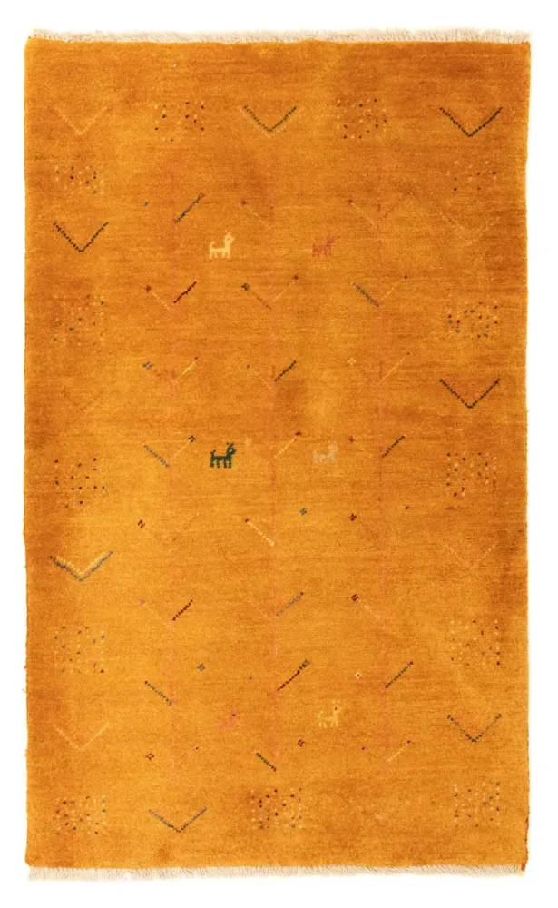 Gabbeh-teppe - persisk - 130 x 81 cm - gull